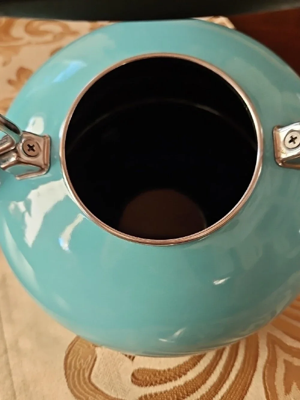 Chantal Anniversary Series Retro Whistling Tea Kettle Pastel Aqua Blue NWOT